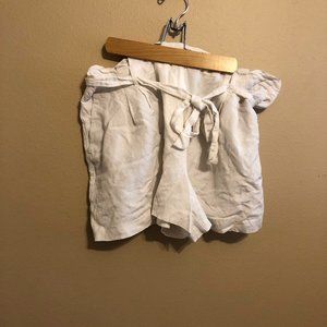 NWOT Paper-Bag Waist Loft Shorts with tie-belt